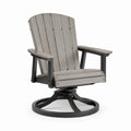 Fauteuil Adirondack pivotant 78 x 82 x 103 cm, Gris et Noir aspect bois